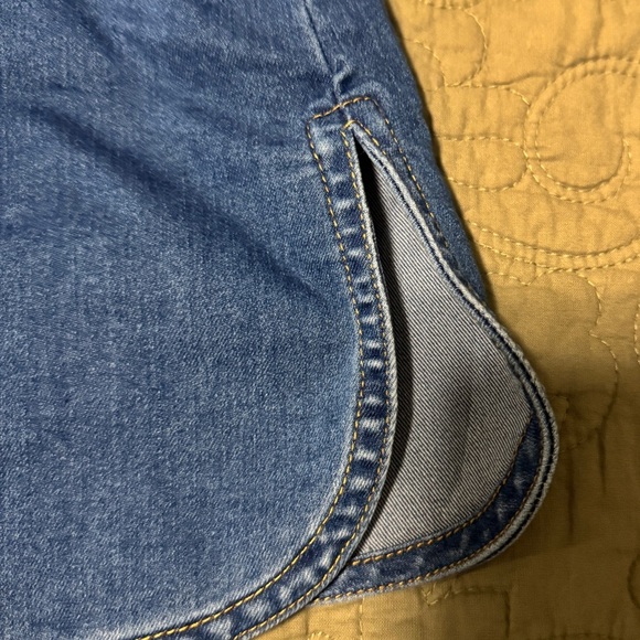 Free People Dynomite Medium Wash Long Sleeve Denim Dress - Picture 9 of 10